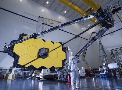 James Webb Space Telescope in a laboratory
