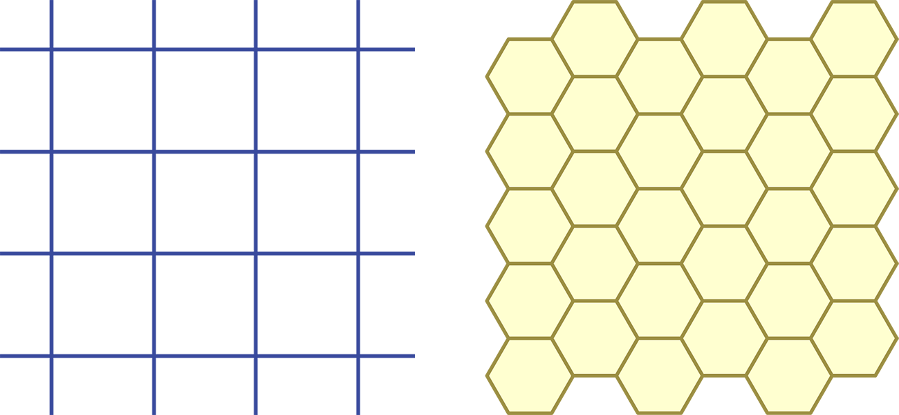 chessboard and honeycomb