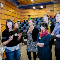 Female SMP staff and students