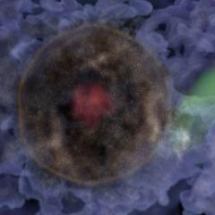 Artist's impression of the galaxy bubble.