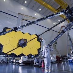 James Webb Space Telescope in a laboratory
