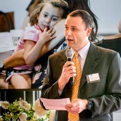 ‘Professor Matt Davis at the recent FLEET launch in Melbourne.’